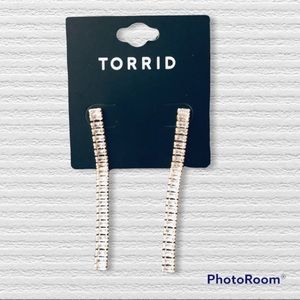 Brand new Torrid Gold Tone Faux baguette Dangle Earrings